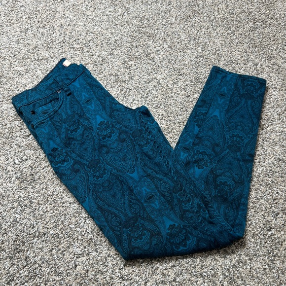 Sanctuary Denim The Charmer teal paisley print size 27 - Picture 9 of 9